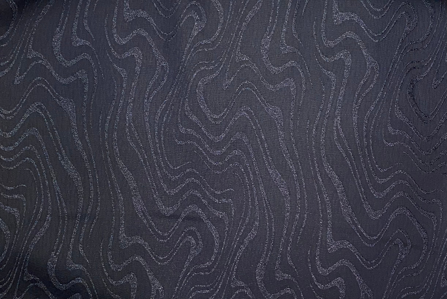 Black Jacquard Patterned too waved Fabric