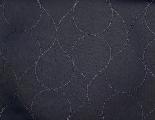 Black Jacquard threaded Patterns Fabric